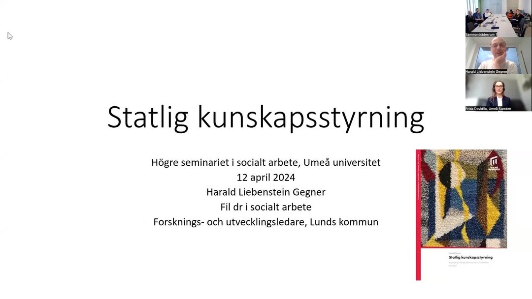 Film: UCER seminarium med Harald Liebenstein Gegner