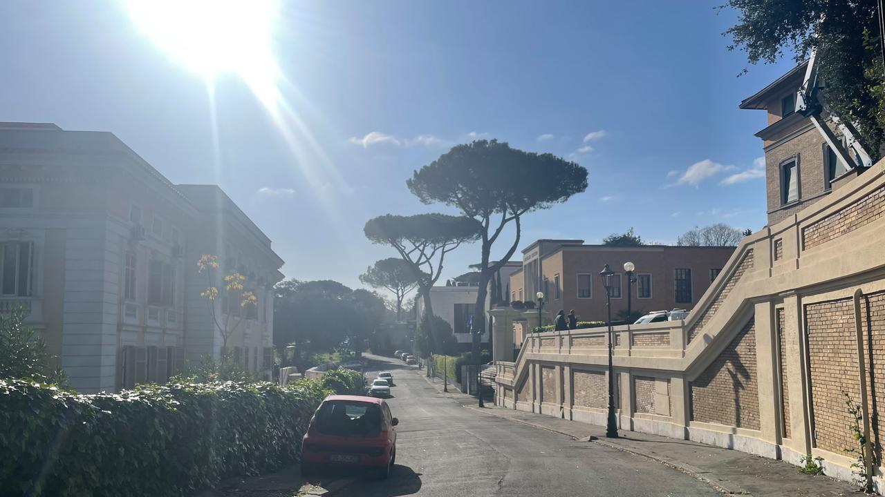 Via Omero, gatan där Svenska institutet i Rom är lokaliserat.