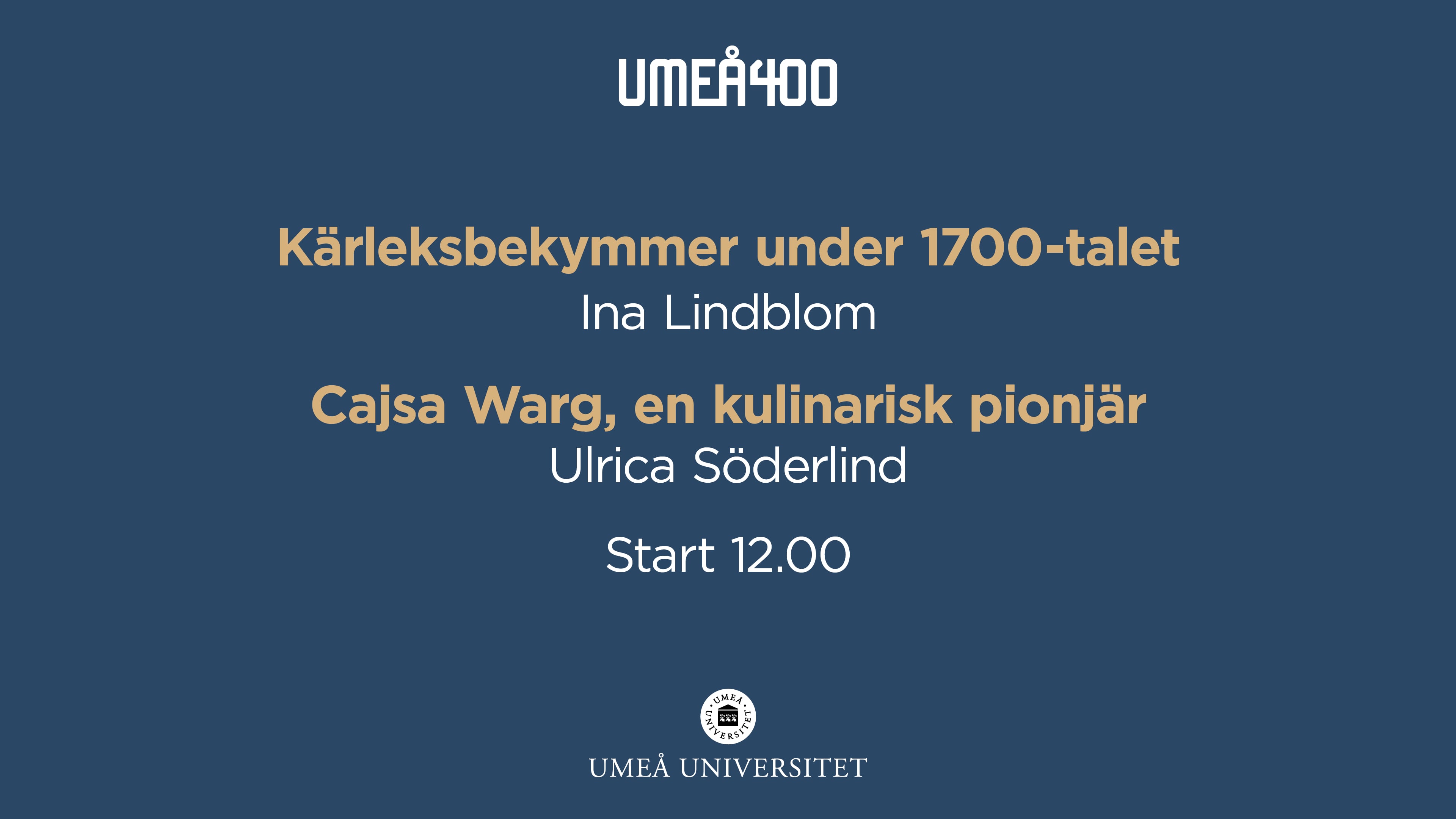 Film: Kärleksbekymmer under 1700-talet & Cajsa Varg, en kulinarisk pionjär