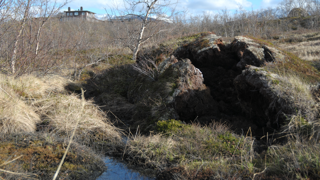 Tinande permafrost i Abisko