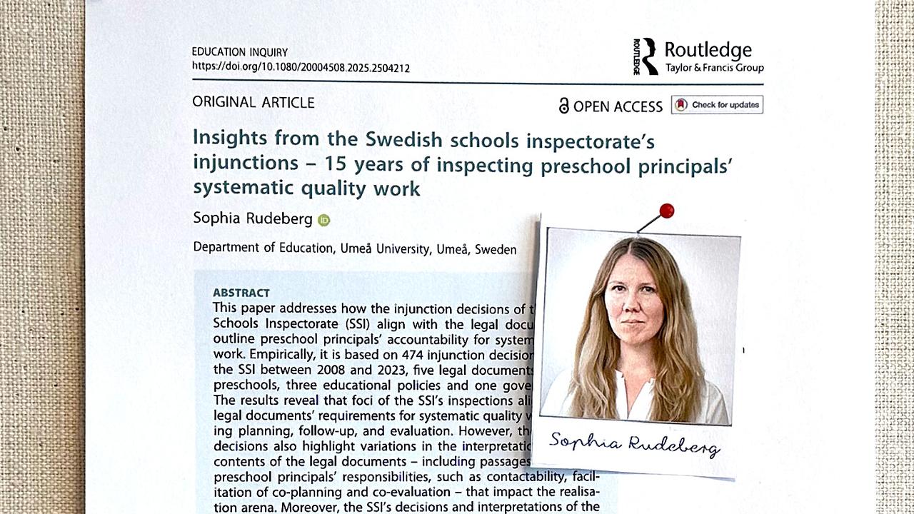 Sophia Rudeberg, Pedagogiska institutionen