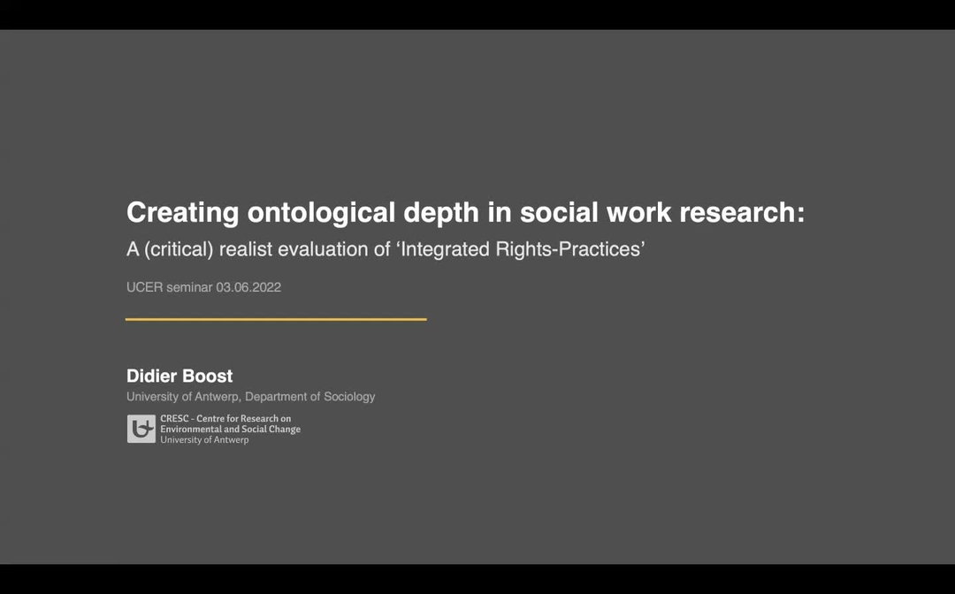 Film: UCER seminarium med Didier Boost