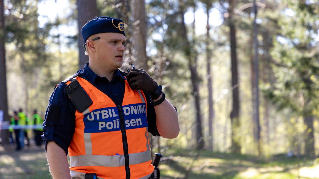 Polisstudent vid samverkansövning på Sandö
