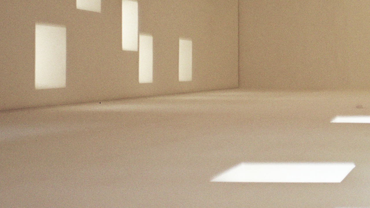 Abstrakt bild av rum med fönster och ljusinsläpp