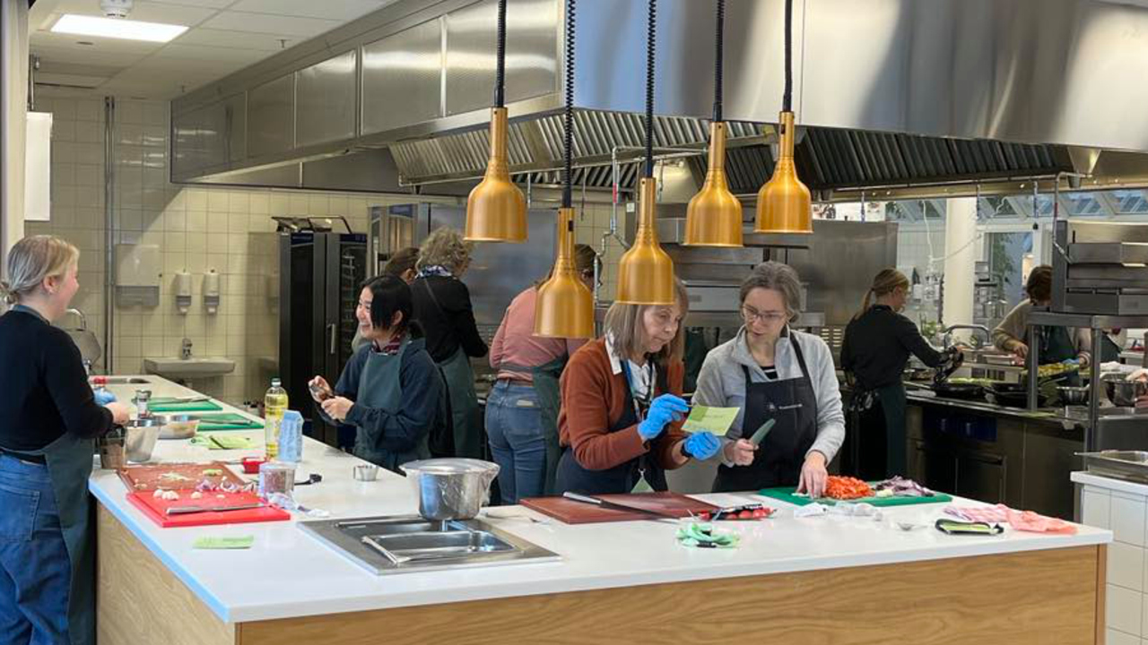 Många deltog i workshopen Våga vegetariskt.