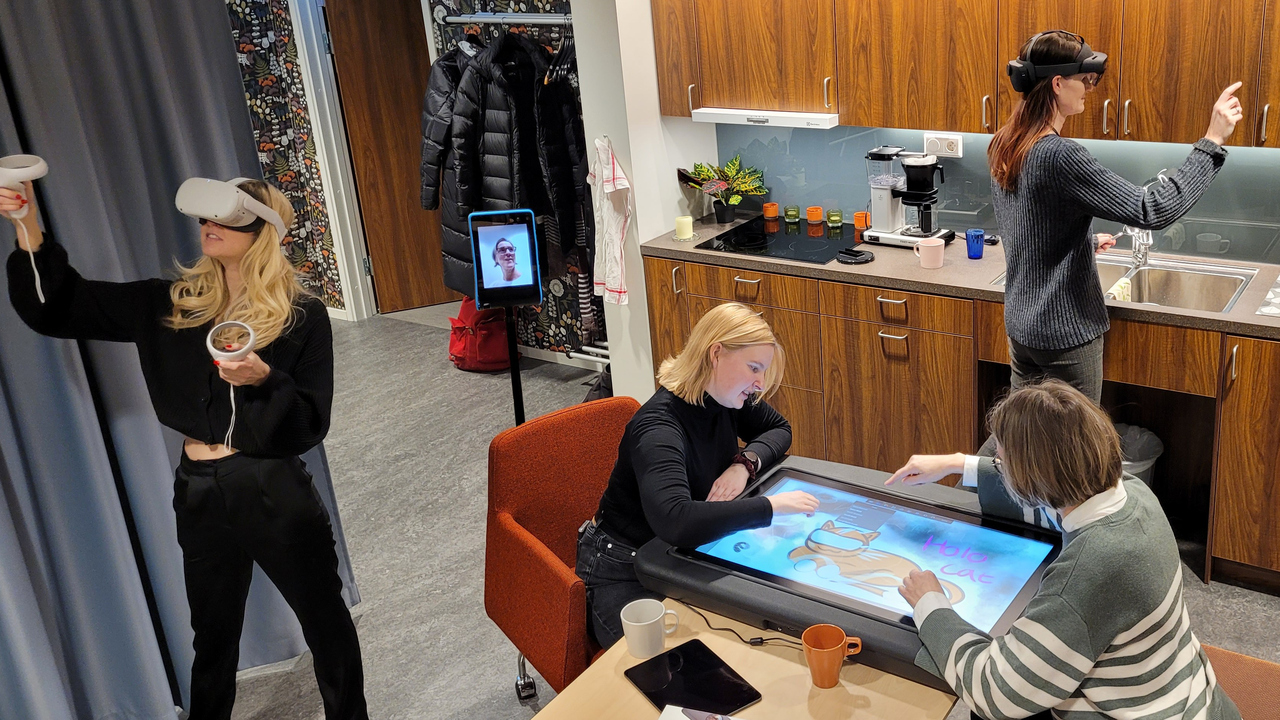 Laboration i UMeHälsa-lab.