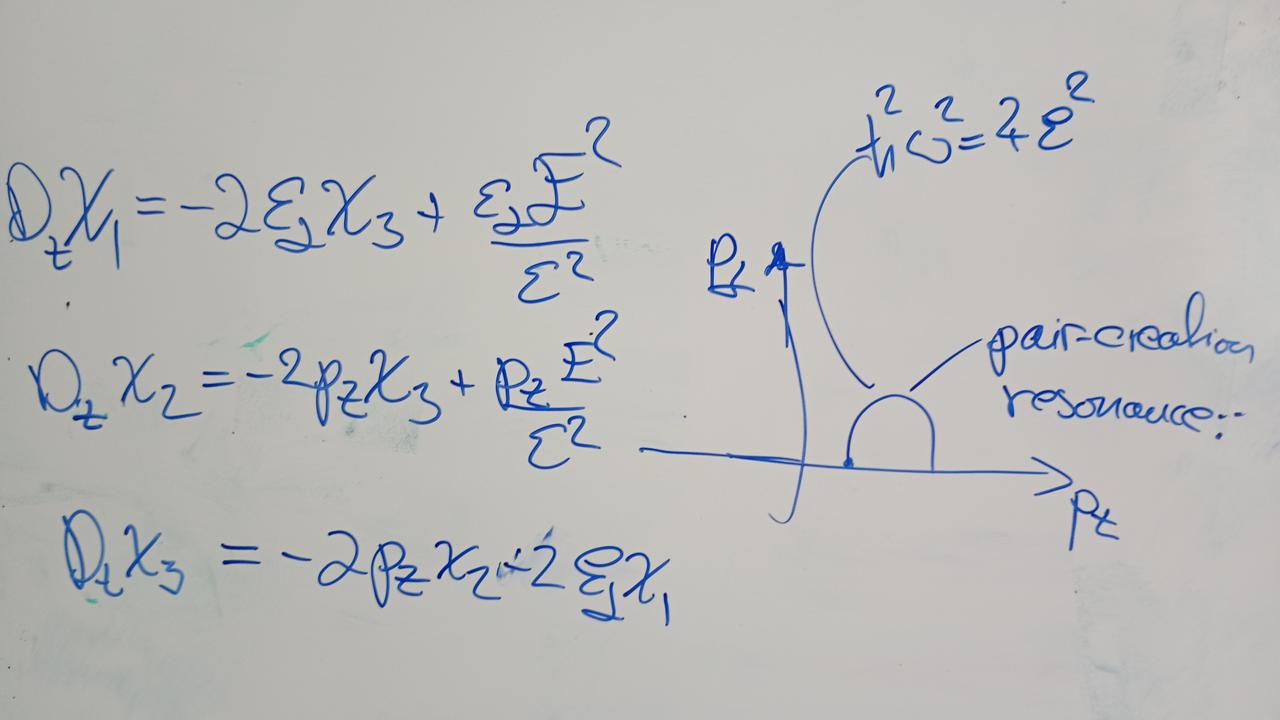 En whiteboard med lite text på.