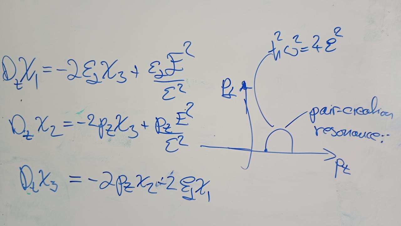 En whiteboard med lite text på.