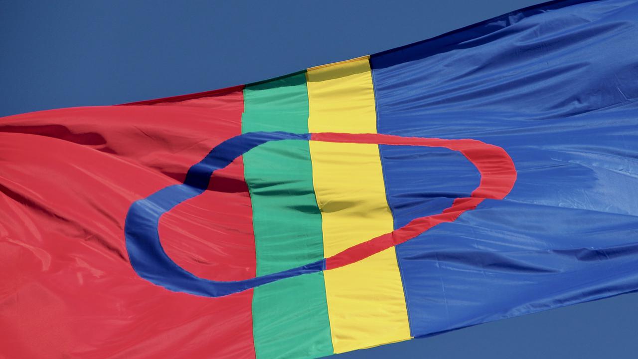 Foto på samisk flagga