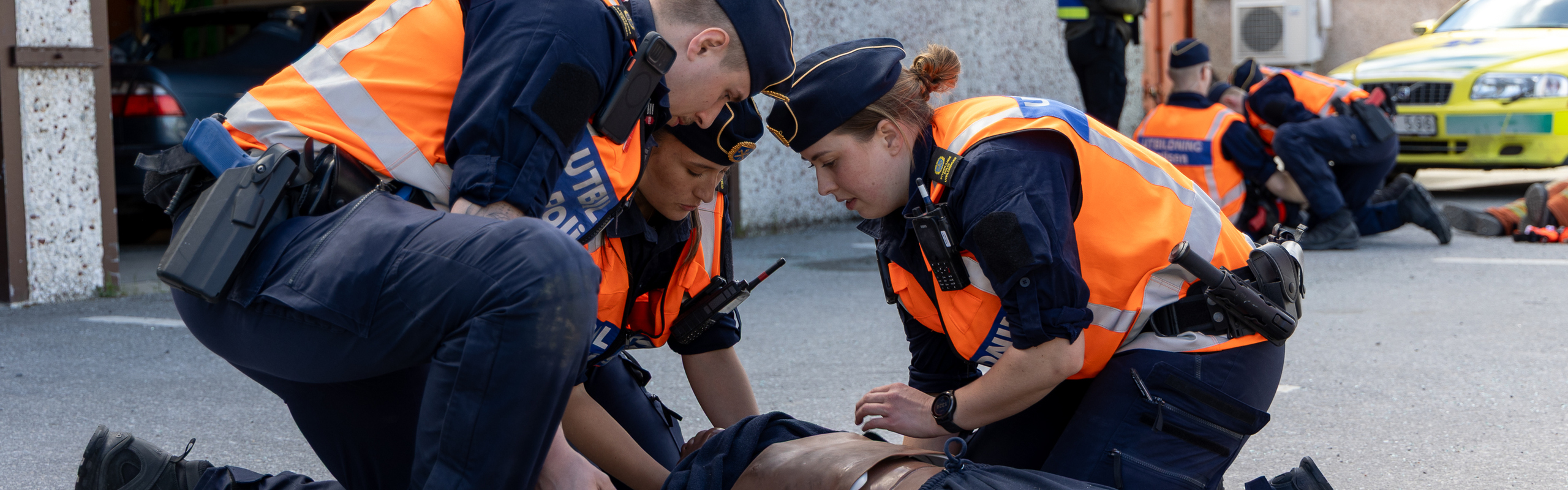 Polisstudenter vid samverkansövning på Sandö