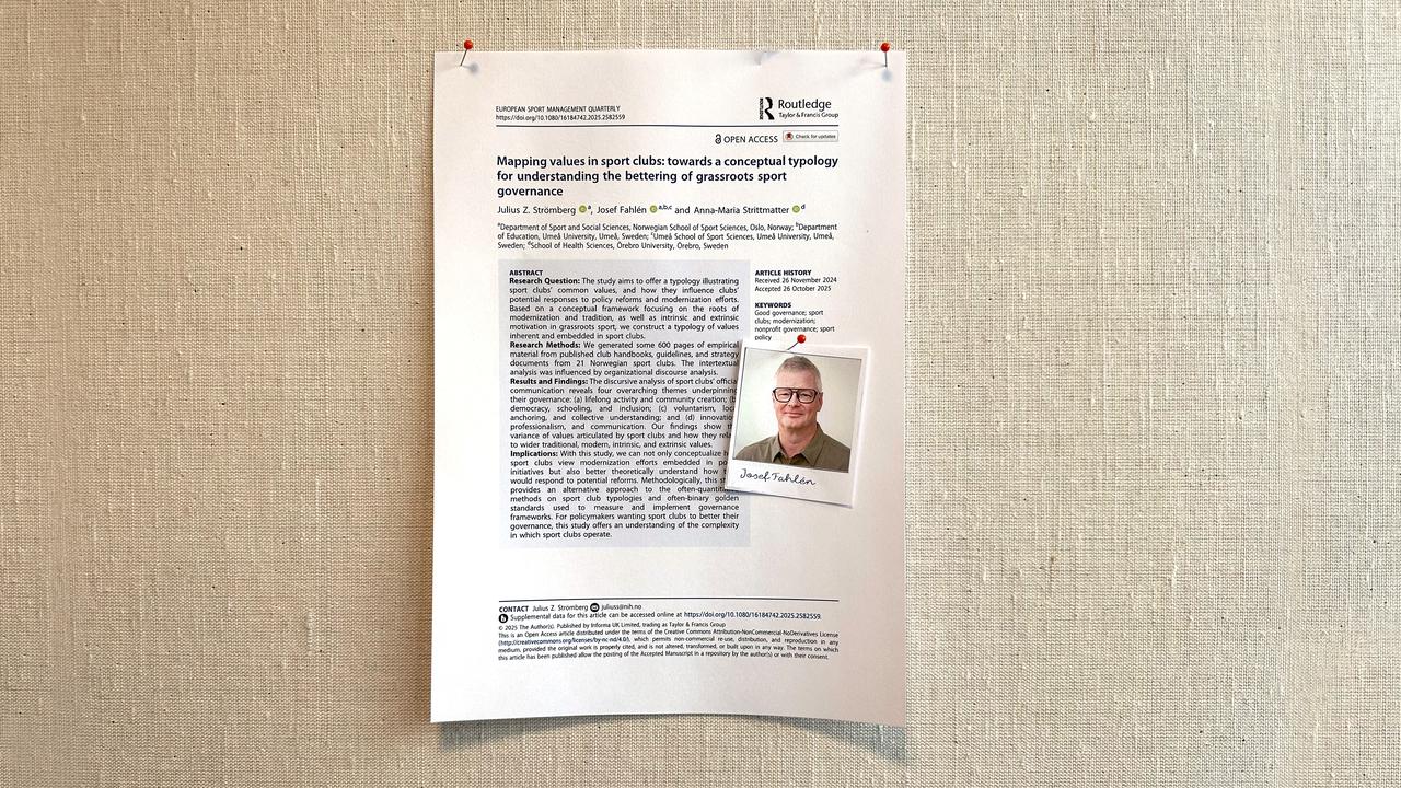 Vetenskaplig artikel på anslagstavla