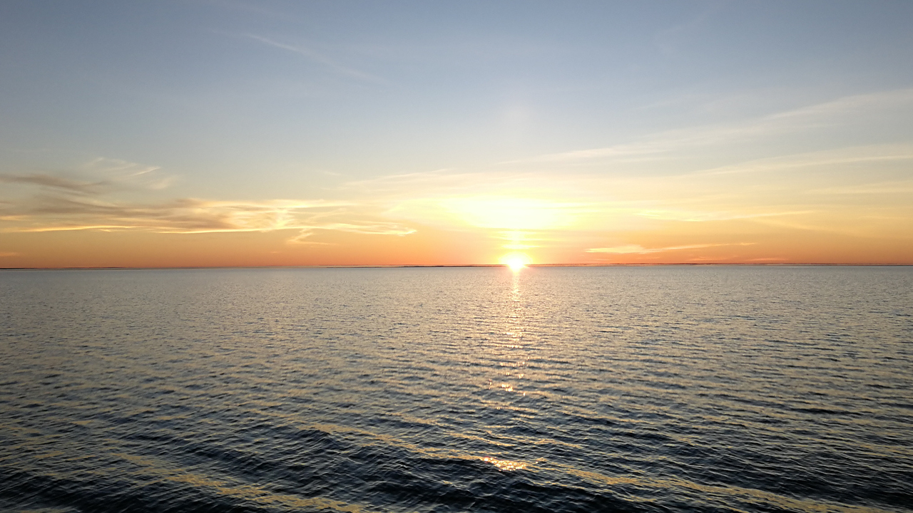 sunrise over a calm sea