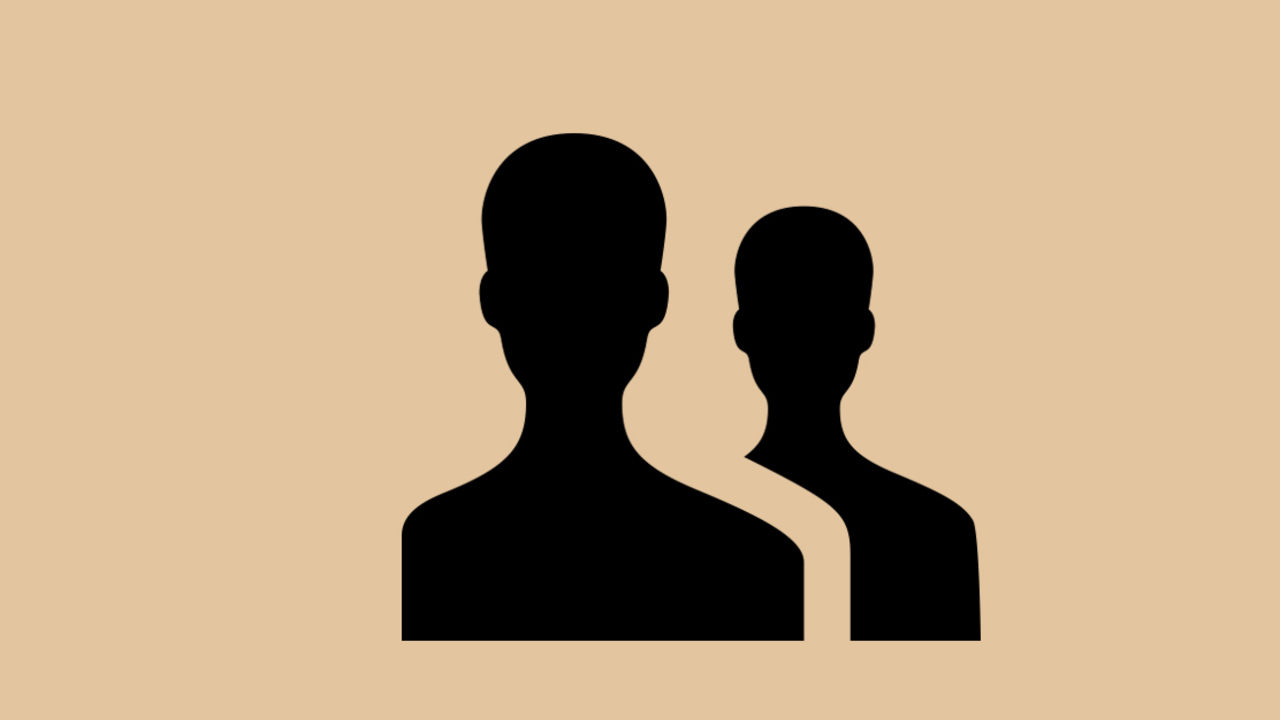 Ikon med två huvuden för att illustrera personal.