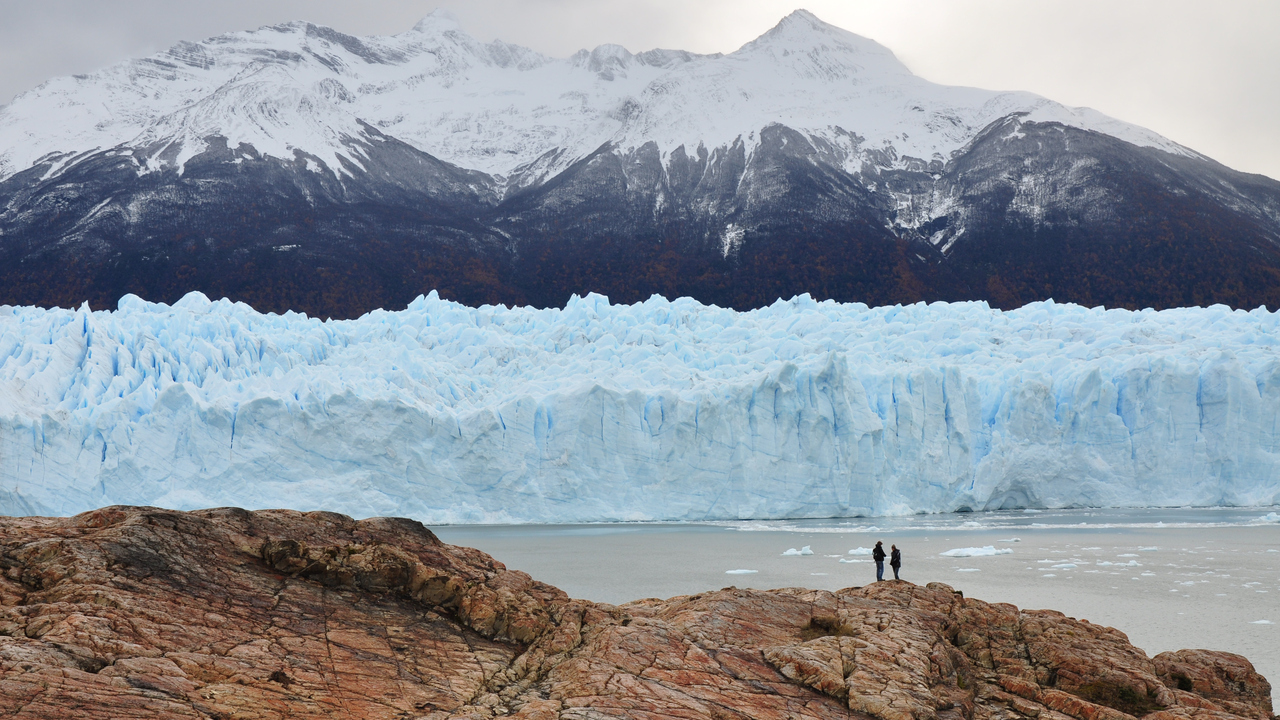 Mountains and glacier