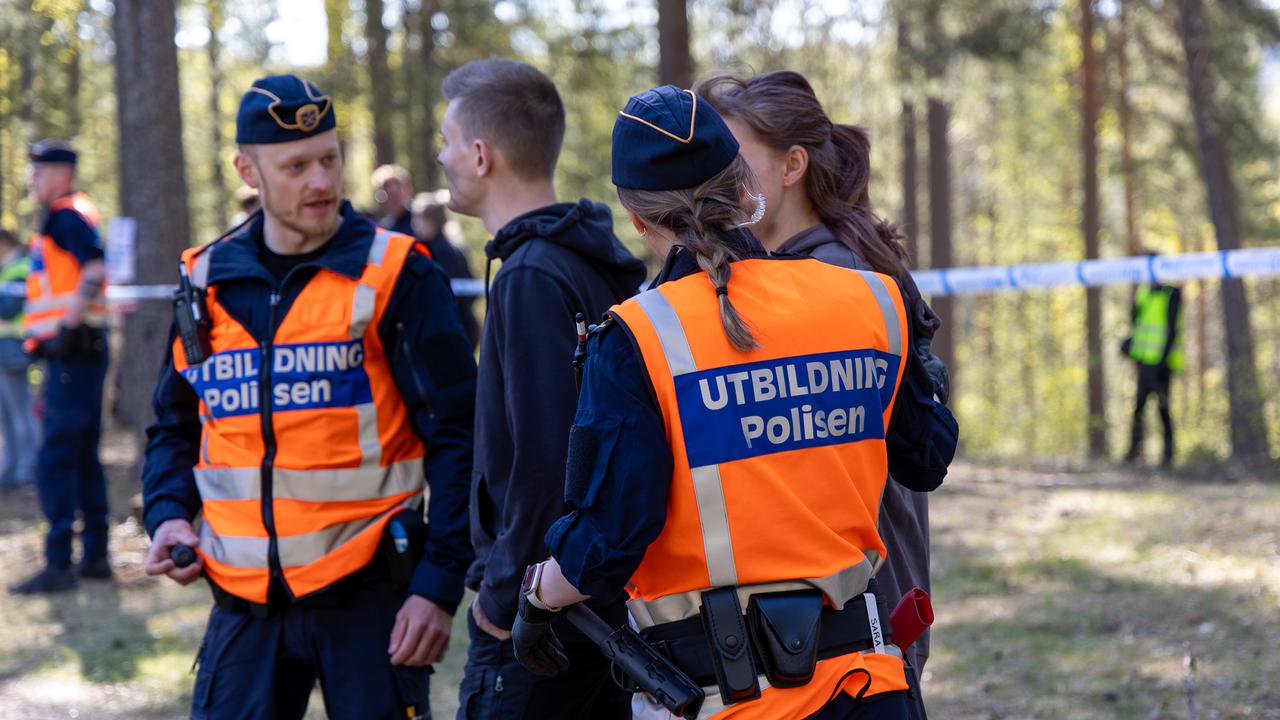 Polisstudenter vid samverkansövning på Sandö