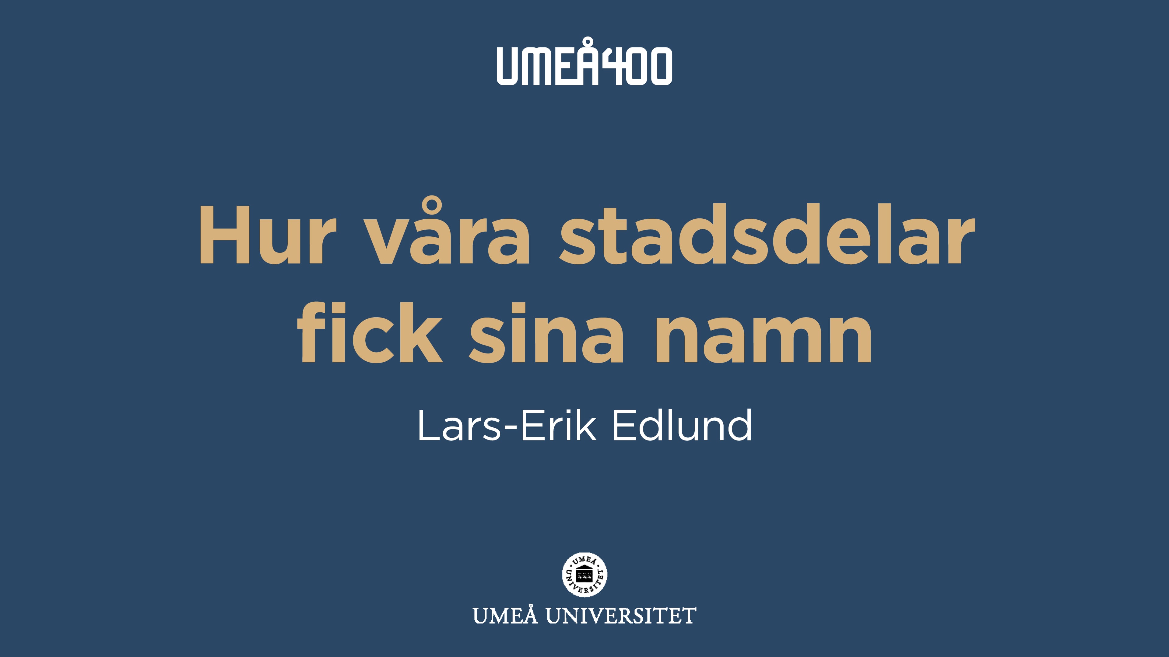 Film: Umeås stadsdelar