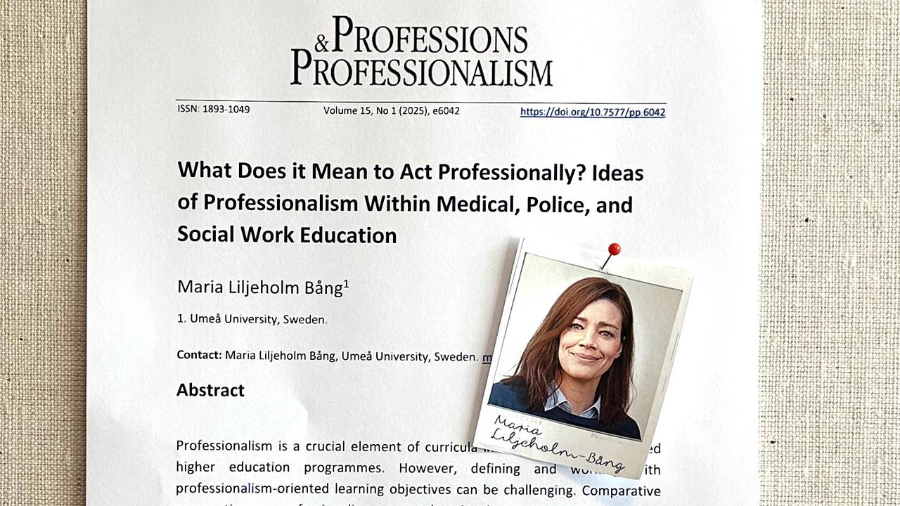 Maria Liljeholm Bångs artikel på en anslagstavla