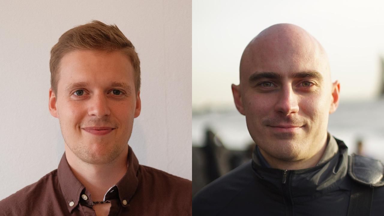Sustainability prize winners Johan Glase and Gustav Sigling.