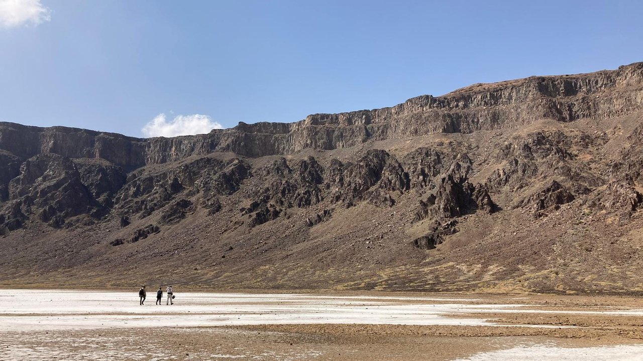 The Al Wahbah crater is the remains of a volcano. 