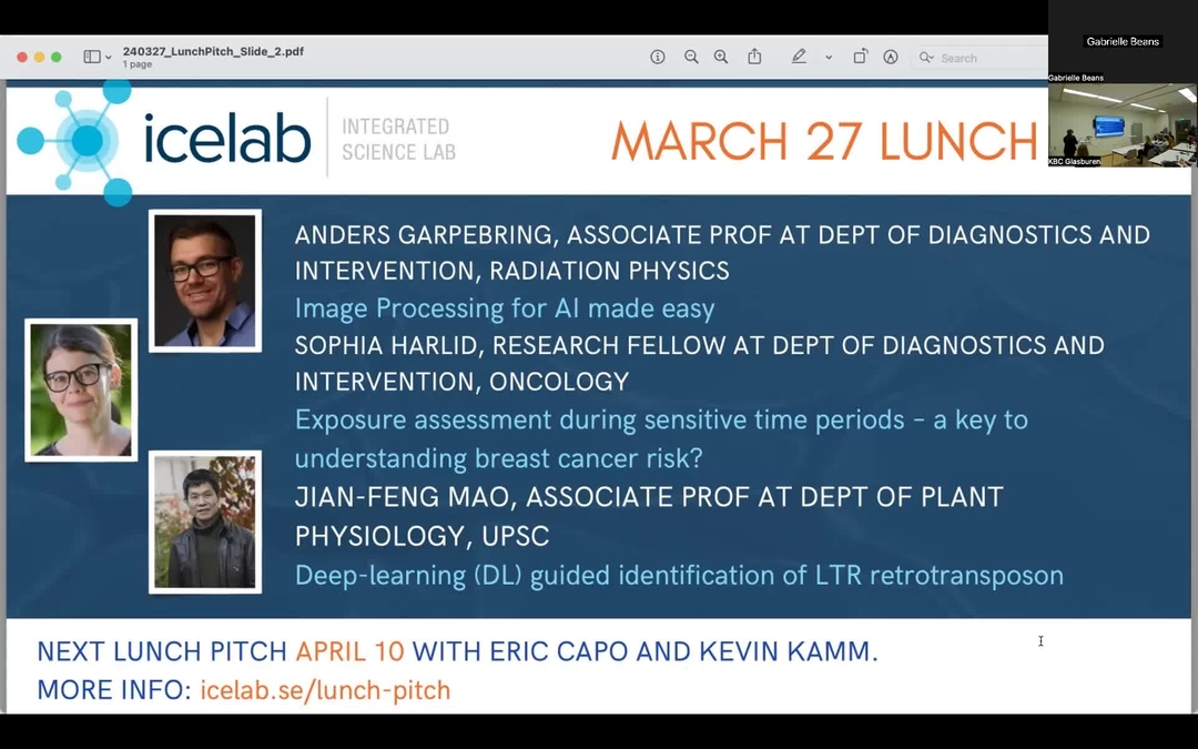 Film: Lunch Pitch: 2024-03-27: Anders Garpebring, Sophia Harlid, Jian-Feng Mao