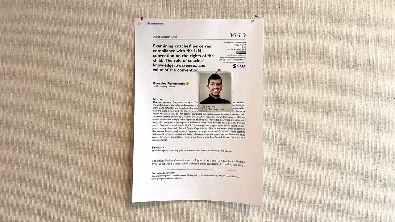 Georgios Pavlogiannis artikel på anslagstavlan