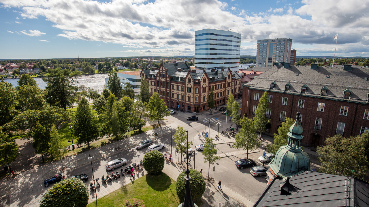 Bild på Umeås skyline