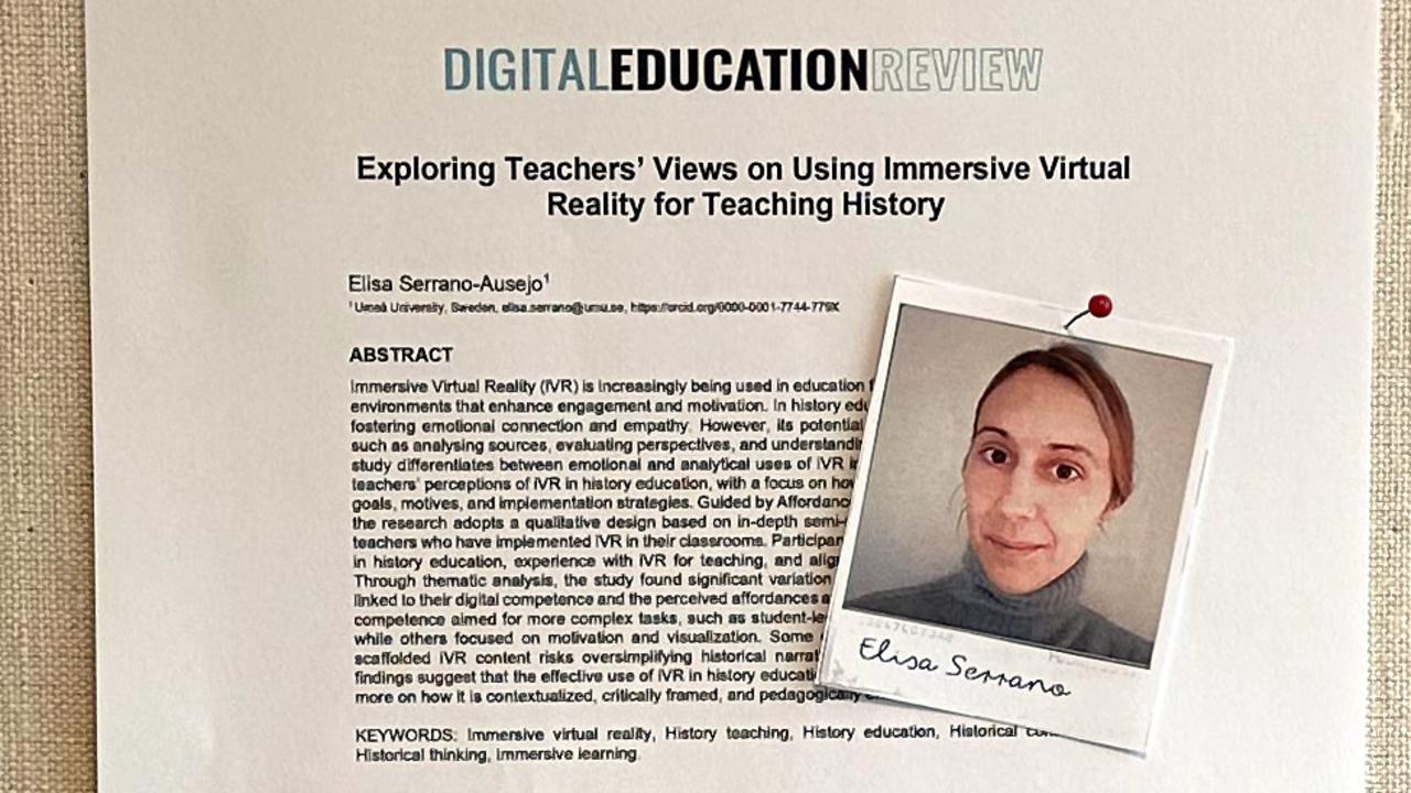 Elisa Serrano-Ausejos artikel på anslagstavlan