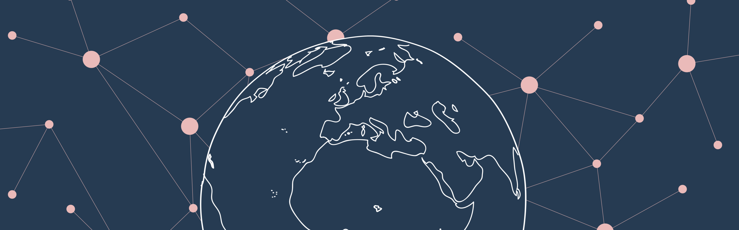 Illustration of a globe seen from space