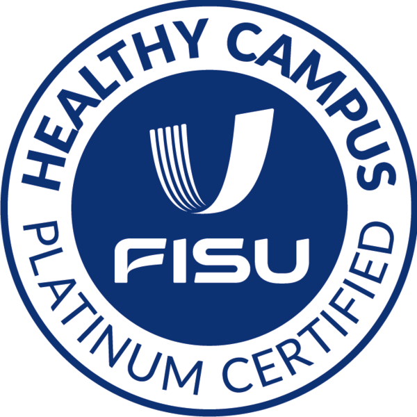 Emblem för FISU Healthy campus Platinum Certified