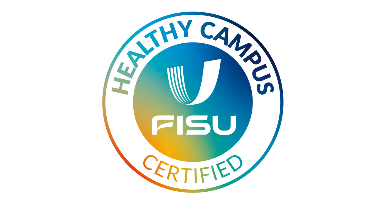 Logotyp för Healthy Campus Fisu Certified.