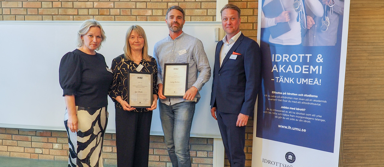 Två pristagare för bästa presentation under Idrottshögskolans forskningsdag 2024