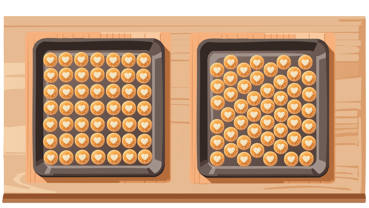 Illustration av pepparkakor på plåt