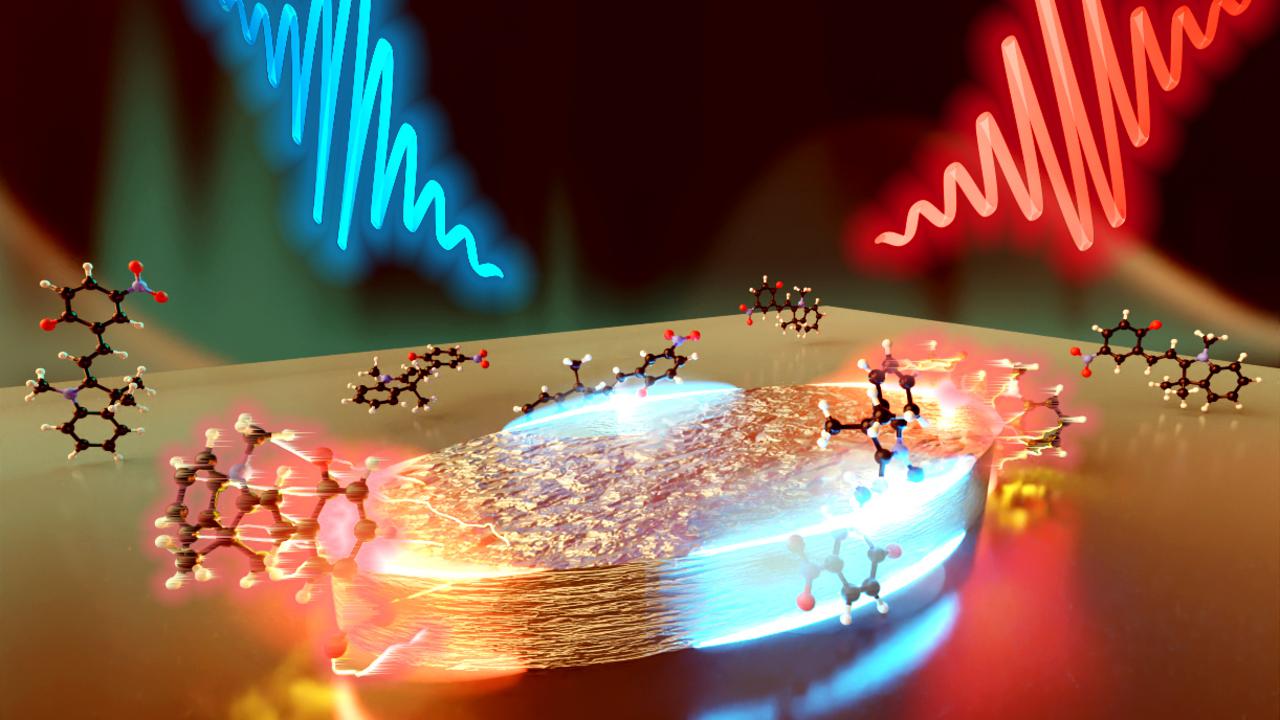Short pulses of light hitting polaritons, light-matter mixed objects.