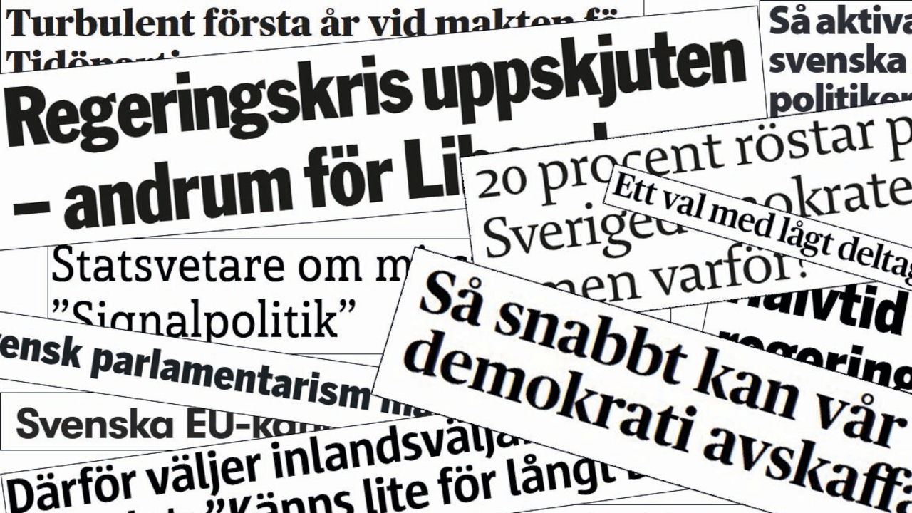 Klipp från olika tidningsrubriker