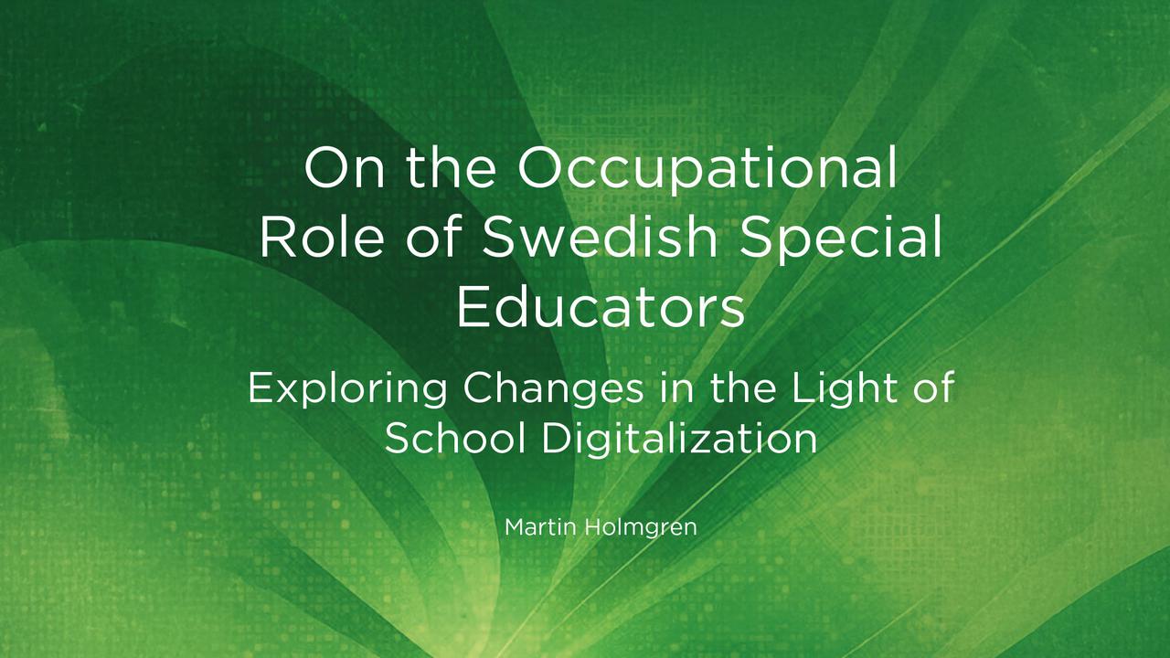 Framsida på Martin Holmgrens avhandling