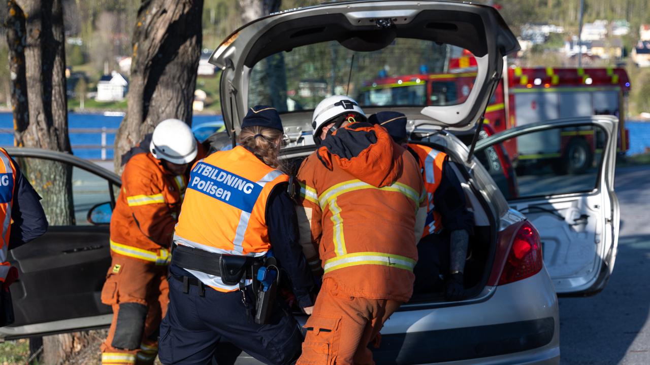 Polisstudenter vid samverkansövning på Sandö