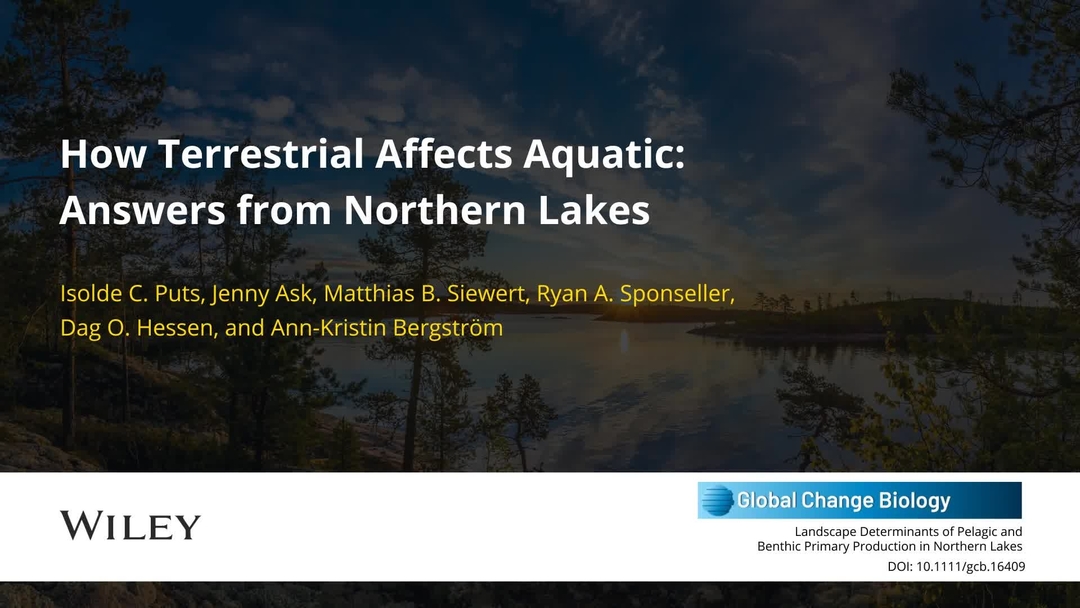 Film: How terrestrial affects aquatic: Answers from northern lakes