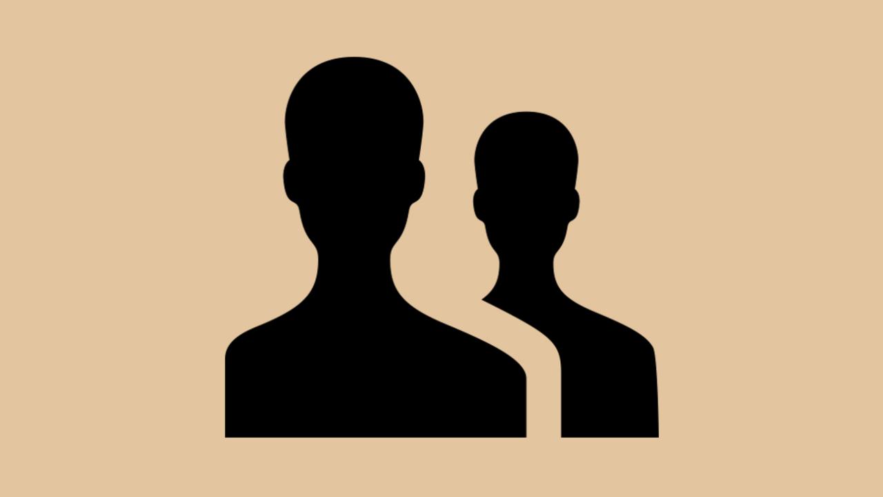 Ikon med två huvuden för att illustrera personal.