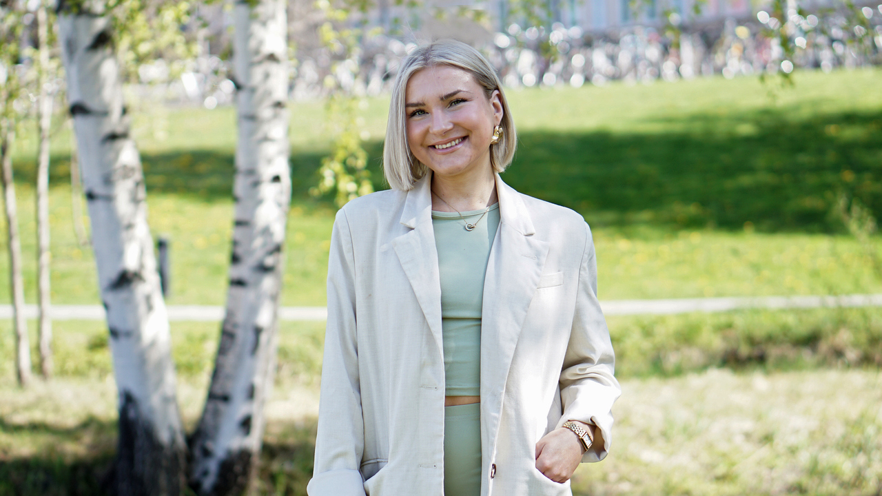 Ida Melin, vinnare av Handelshögskolans Alumnistiftelses pris 2024.