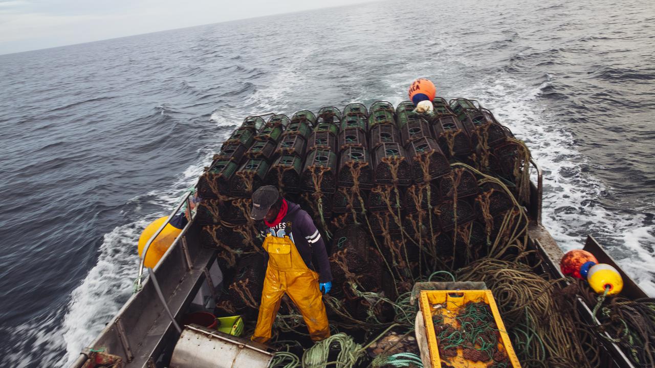 En fiskebåt på havet