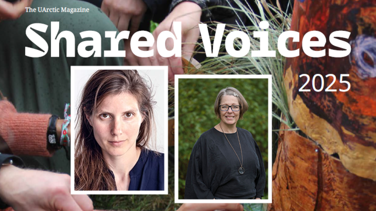 Porträtt på Ylva Sjöberg och Danielle Wilde på omslaget av Shared Voices 2025.