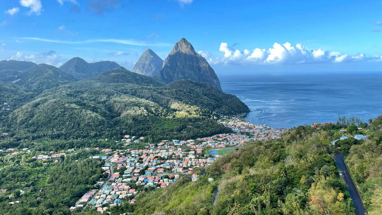 Vy över Saint Lucia