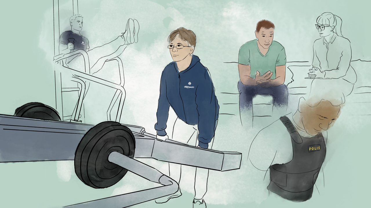 Illustrerar forskningsprofil Stress och hälsa i polisiärt arbete