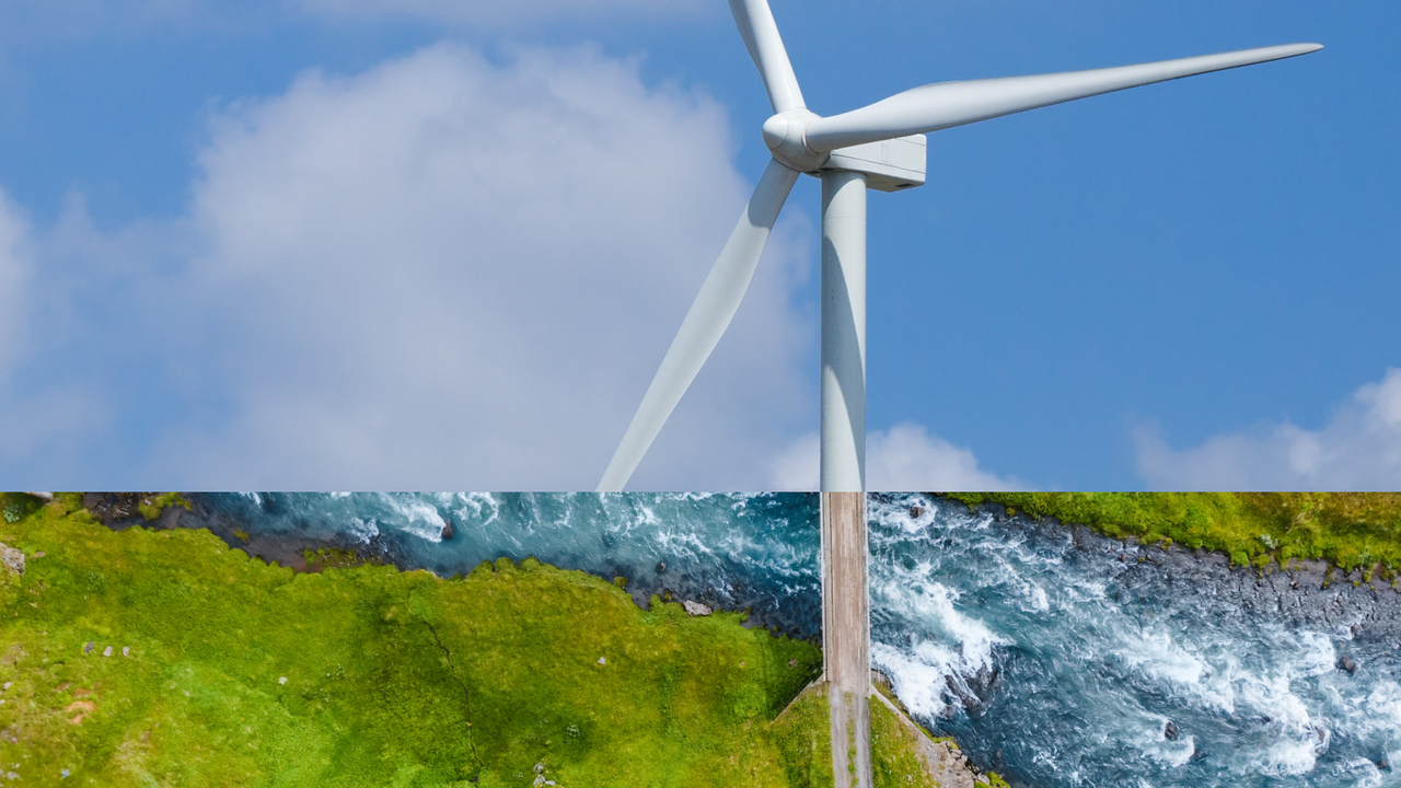 Illustration av vindsnurra och älv