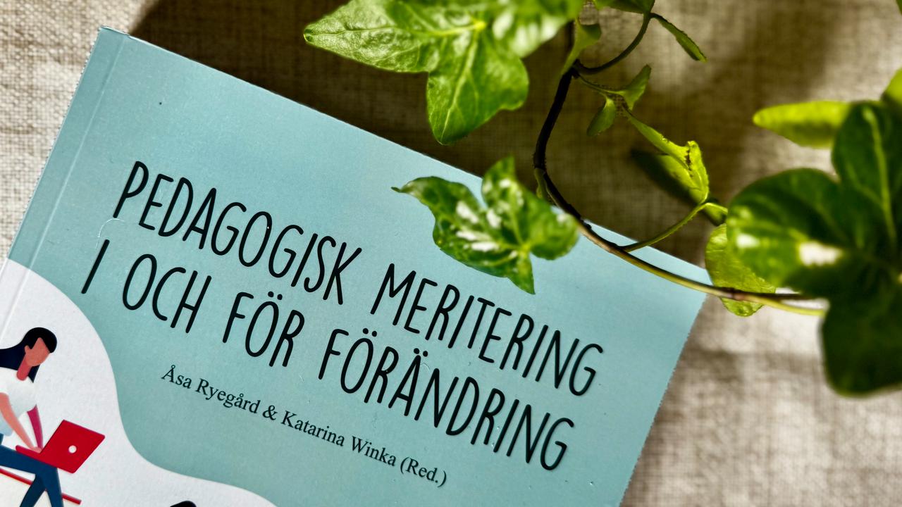 bok med växt omkring sig