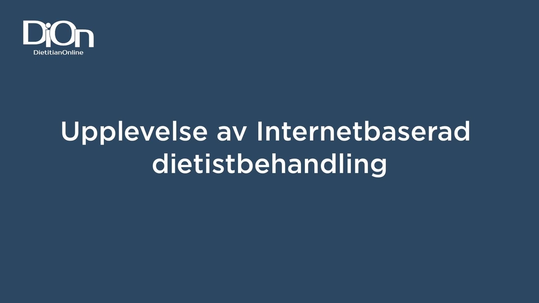 Film: Upplevelse av Internatbaserad dietistbehandling