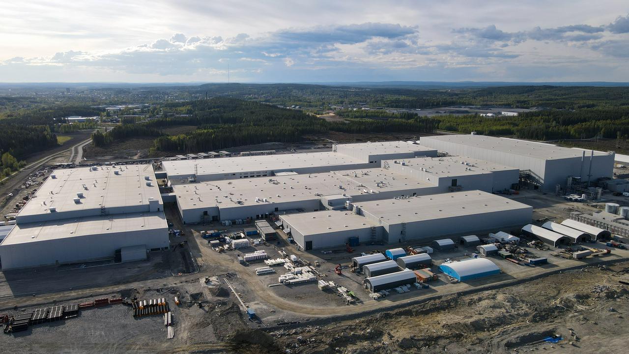 Bild på Northvolts fabrik i Skellefteå