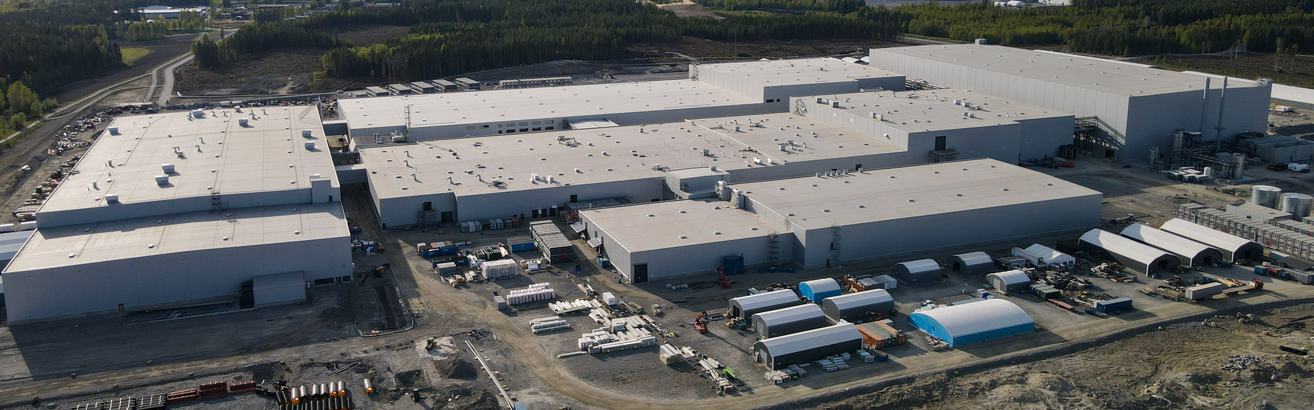 Bild på Northvolts fabrik i Skellefteå