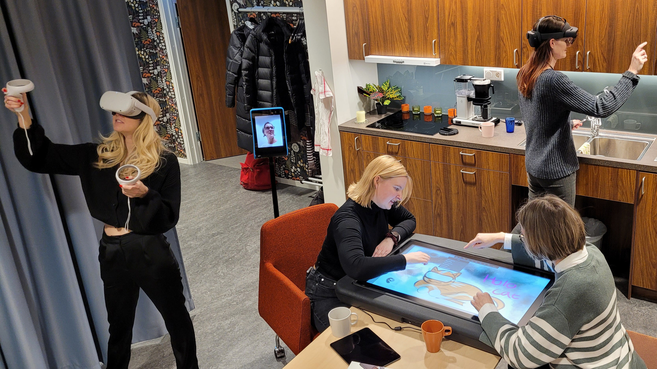 Laboration i UMeHälsa-lab.