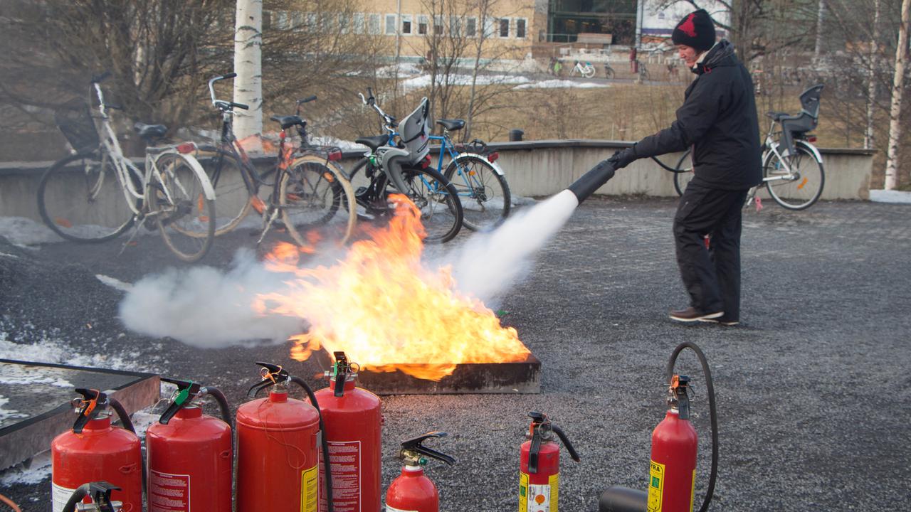 Bild från brandövning